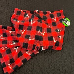 Men's Red Checked Pajama Bottoms